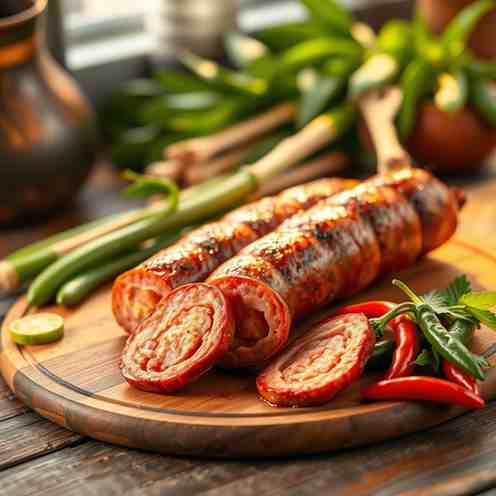 Lao Sausage (Sai Oua) at Home – Spicy & Aromatic